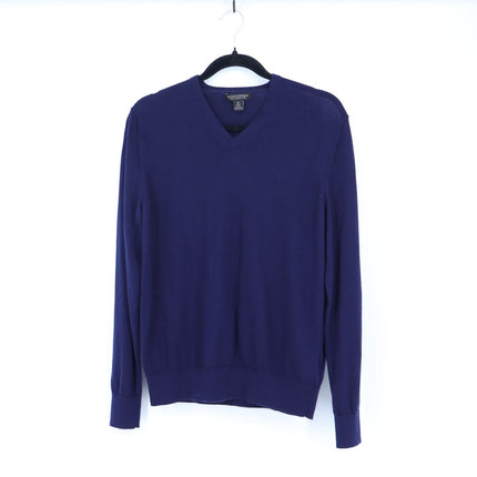 Banana Republic Merino V Neck Sweater Navy Blue Fine Knit Pullover Men's M