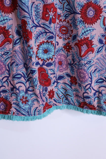 TUCKERNUCK Mauve and Rose Wildflower Bondi Coverup Beachwear Women's S