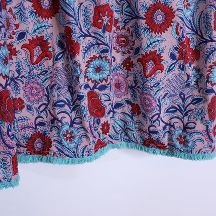TUCKERNUCK Mauve and Rose Wildflower Bondi Coverup Beachwear Women's S