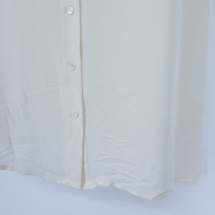 Theory Silk Sleeveless Blouse Ivory Button Front Lightweight Women's S