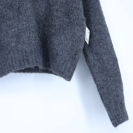 Free People Bradley Pullover Sweater NWT Dark Gray Mohair Textured Women's XS