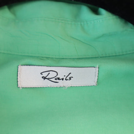 Rails Arlo Shirt Kelly Green Button Up Long Sleeve Relaxed Fit Women's M