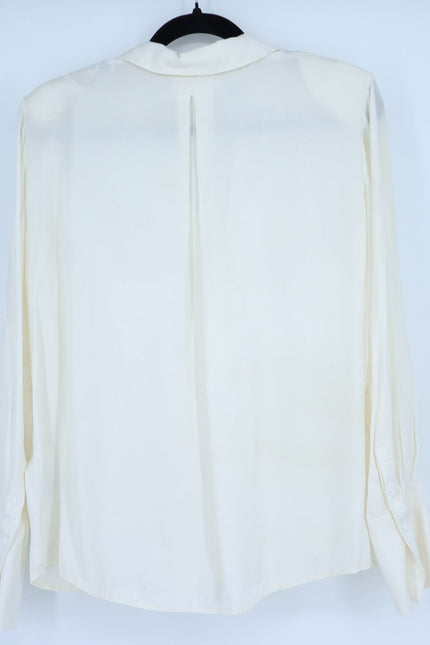 BA&SH Betsey Chain Trim Shirt Ecru White Neck Button Up Blouse Women's 3/US L