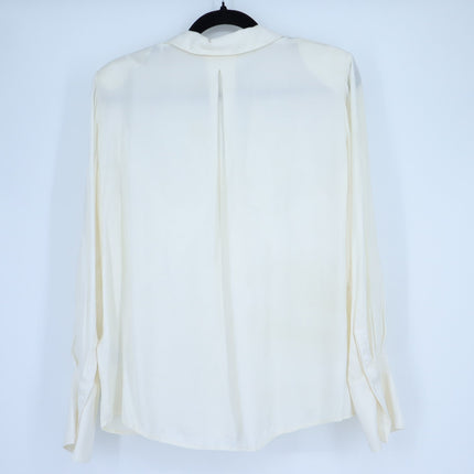 BA&SH Betsey Chain Trim Shirt Ecru White Neck Button Up Blouse Women's 3/US L