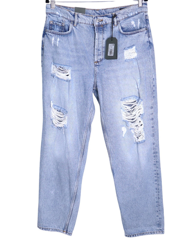 ALLSAINTS Zelma Jean NWT Light Indigo High Rise Ankle Straight Leg Women's 31