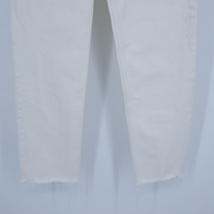 RE/DONE 70's Stove Pipe Jeans Vintage White High Rise Stretch Women's 25