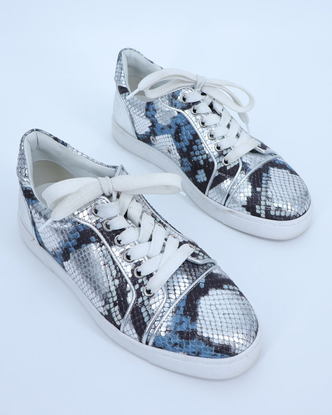 CHRISTIAN LOUBOUTIN Fun Vieira Orlato Sneaker Amazonia Silver Women's 36/US 6