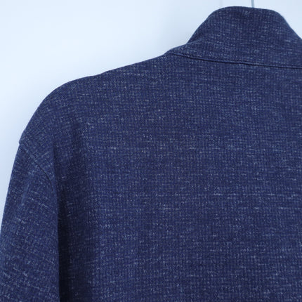 Johnnie-O Baker Henley Pullover Sweater Wake Blue Long Sleeve Men's M