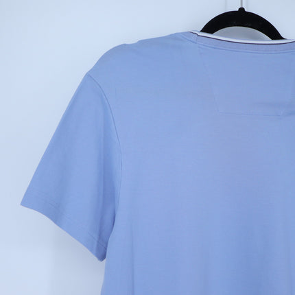Mack Weldon Silver Pique T-Shirt Chambray White Oxford Short Sleeve Men's M