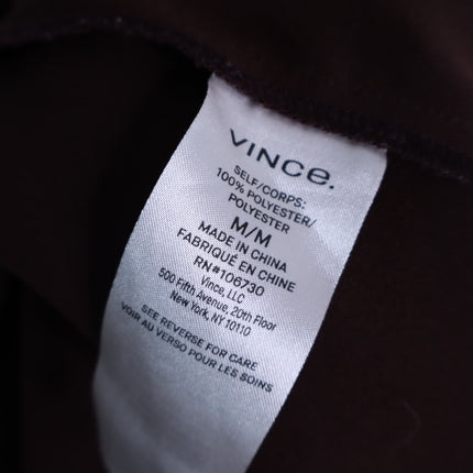 VINCE Strappy Crepe Tank Dress Brown Adjustable Tie Back Pockets Women's M