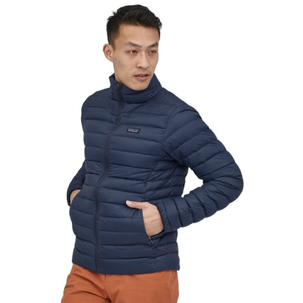 Patagonia Down Sweater Jacket Navy Blue Puffer 800 Fill Long Sleeve Men's S