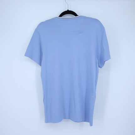 Mack Weldon Silver Pique T-Shirt Chambray White Oxford Short Sleeve Men's M