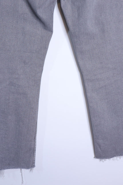 MOTHER Gray The Insider Crop Step Fray Jeans Barely There Women's 29