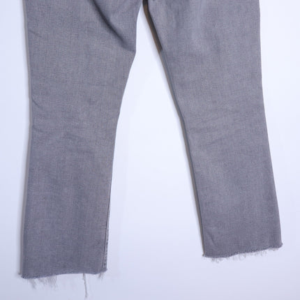 MOTHER Gray The Insider Crop Step Fray Jeans Barely There Women's 29