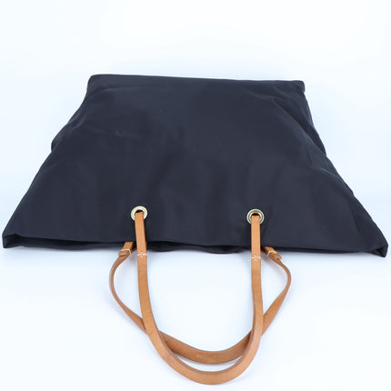Dooney & Bourke Nylon Tote Bag Black and Tan Large Shoulder Carryall