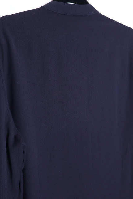 STUDIO NICHOLSON Volume Sleeve Shirt Navy Blue Popover Blouse Women's 3/US 10