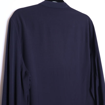 STUDIO NICHOLSON Volume Sleeve Shirt Navy Blue Popover Blouse Women's 3/US 10