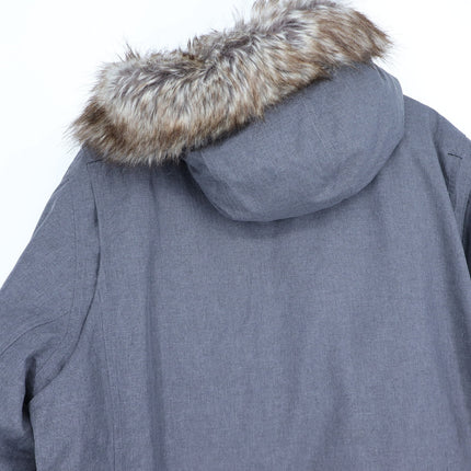 Eddie Bauer Superior Down Stadium Coat Grey Weatheredge Hooded Parka Men's XXL