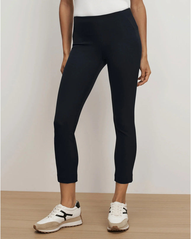 Veronica Beard Zip Back Scuba Pant Navy Cropped Stretch Women's 0