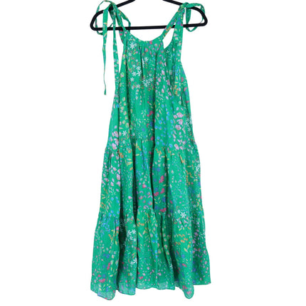 CYNTHIA ROWLEY Layla Floral Halter Dress Green NWT Knee Length Women's L
