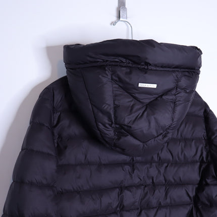 Soia & Kyo Tiphanie Hooded Bomber Jacket Black Puffer Long Sleeve Women's L