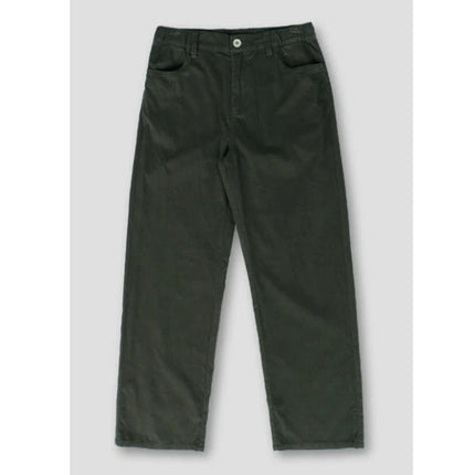 G1 Goods Straight Leg Corduroy Pants Dark Sage Green High Rise Women's 8