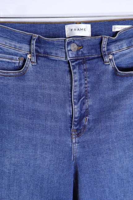 FRAME Le Pixie Slim Palazzo Jeans Blue Mermaid High Rise Women's 30