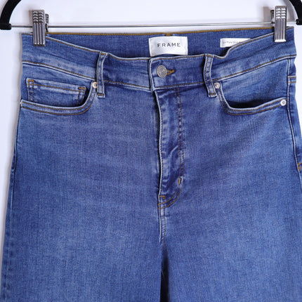 FRAME Le Pixie Slim Palazzo Jeans Blue Mermaid High Rise Women's 30