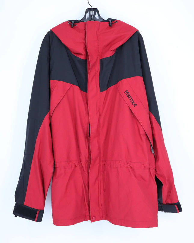 MARMOT Gore-Tex Hooded Jacket Red Black 3-in-1 Waterproof Vintage Men's XXL
