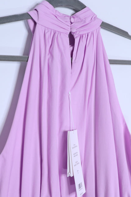 VERONICA BEARD NWT Kinny Halter Dress Barely Orchid Sleeveless Women's 10