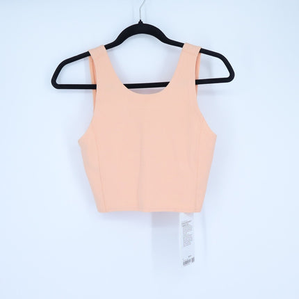 Lululemon Ribbed Cropped Tank Top Peach Bellini NWT Softstreme Women's 4