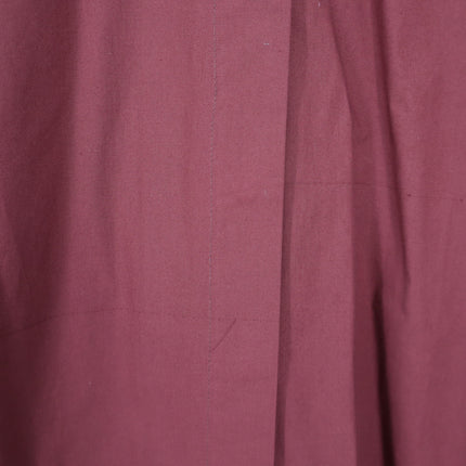 Mille Stella Shirt Dress Burgundy Midi Button Front Long Sleeve Women's XXS