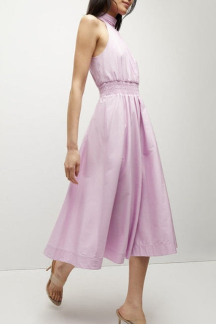 VERONICA BEARD NWT Kinny Halter Dress Barely Orchid Sleeveless Women's 10