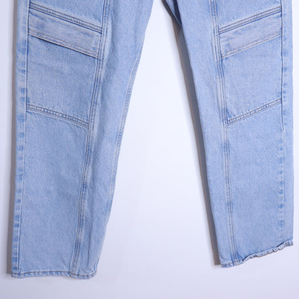 AGOLDE Cooper Cargo Jeans Rank Blue Light Wash Zip Fly Women's 30