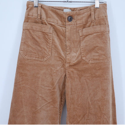 Maeve The Colette Corduroy Trousers Gold Wide Leg Full Length Pants Women's 26