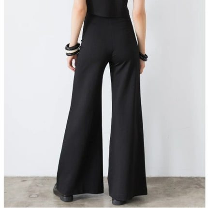 Ripley Rader Ponte Knit Pants Black Wide Leg Business Casual Women's 4/US L