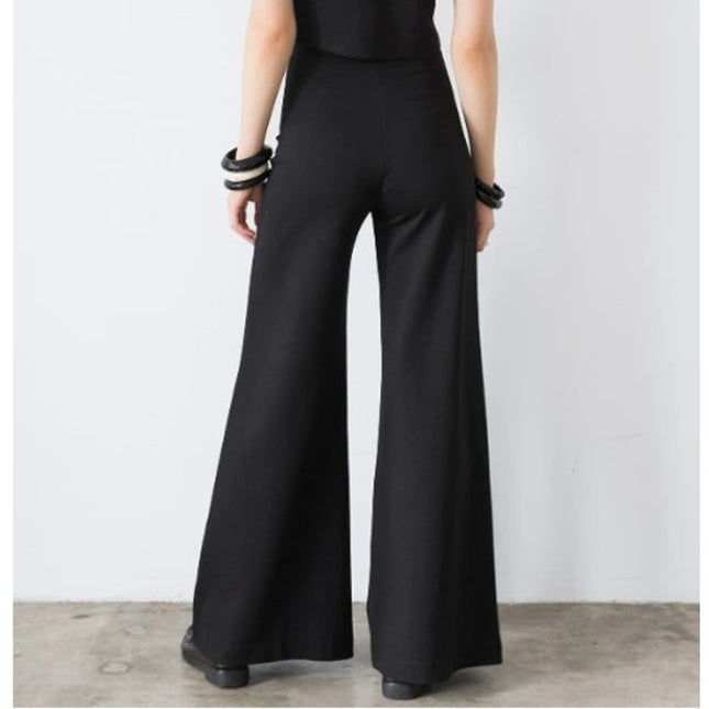 Ripley Rader Ponte Knit Pants Black Wide Leg Business Casual Women's 4/US L