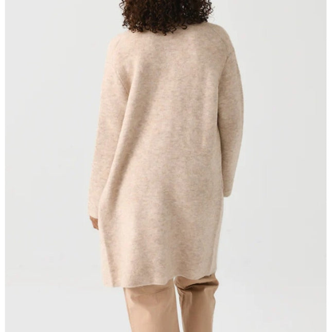 Vince Soft Sculpted Car Coat Oatmeal Textured Long Sleeve Sweater Knit Women's S