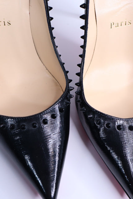CHRISTIAN LOUBOUTIN Anjalina Givree Brushed Leather Pumps Black Women's 35.5