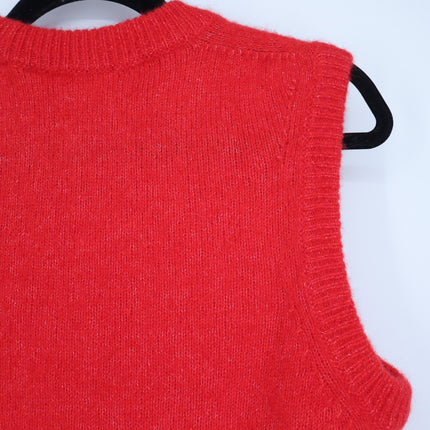 SEZANE Samuel Jumper Vest Red NWT Pullover Sleeveless Sweater Women's S