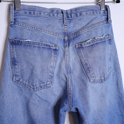 AGOLDE 90's Distressed Straight Leg Jeans Blue Light Wash 5 Pocket Women's 24