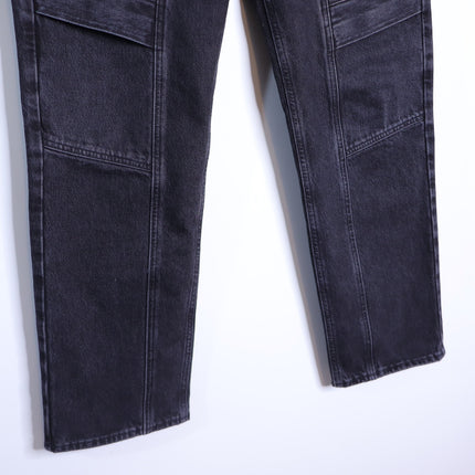 AGOLDE Cooper Cargo Jeans Panther Black Zip Fly Wide Leg Casual Women's 29