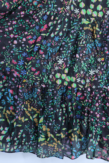 CYNTHIA ROWLEY Layla Floral Halter Dress Black NWT Knee Length Women's M