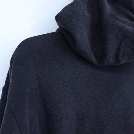 Givenchy Fun Washed Hoodie Black Distressed French Terry Slim Sweatshirt Men's S