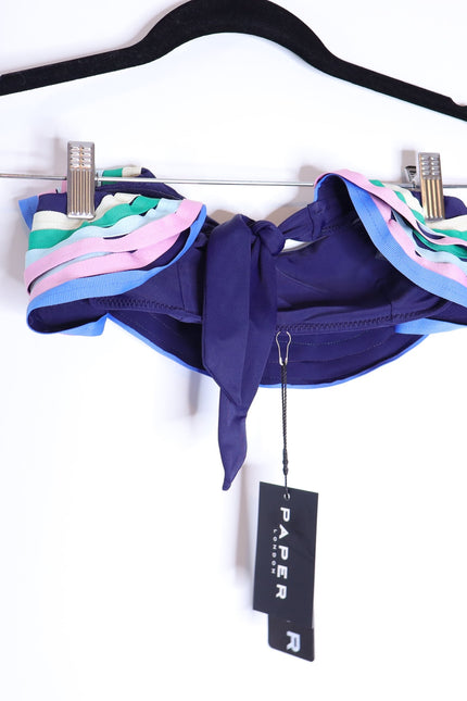 PAPER LONDON NWT Tahiti Bikini Top Blue Tide of Your Life Multicolor Women's XS
