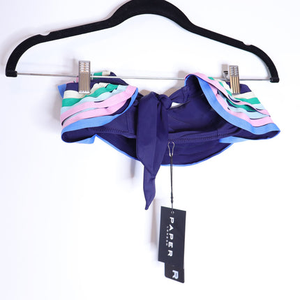 PAPER LONDON NWT Tahiti Bikini Top Blue Tide of Your Life Multicolor Women's XS