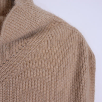 BY ANTHROPOLOGIE Oversized Ribbed 100% Cashmere Sweater Vest Neutral Women's XS