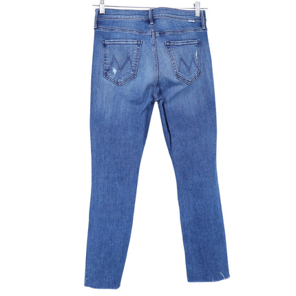MOTHER Blue Dazzler Ankle Fray Jeans Mid Rise Weekend Warrior Women's 29