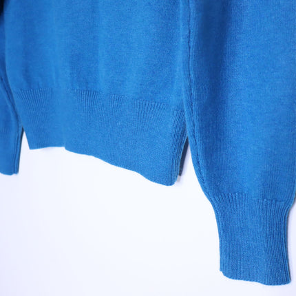 KATE SPADE Bow Embellished V Neck Sweater NWT Bright Cerulean Women's S