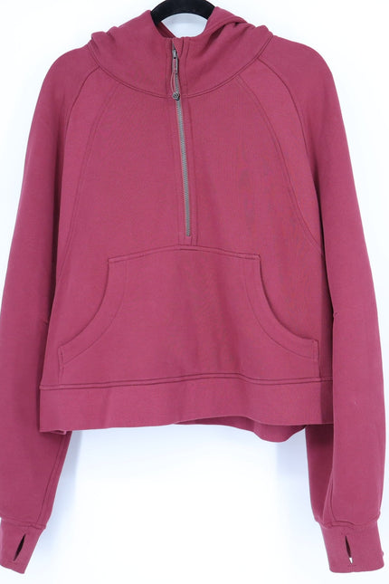 LULULEMON Oversized Scuba Hoodie Mulled Wine Half Zip Sweatshirt Women's XL/XXL